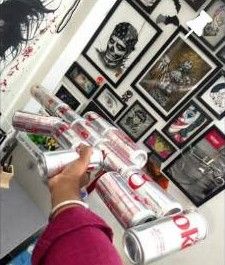 The Diet Coke rifle held up in the studio